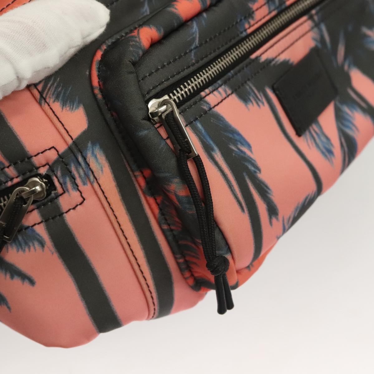 Saint Laurent Front Pocket Waist Bag Printed Nylon, PINK, NYLON, Shoulder bag