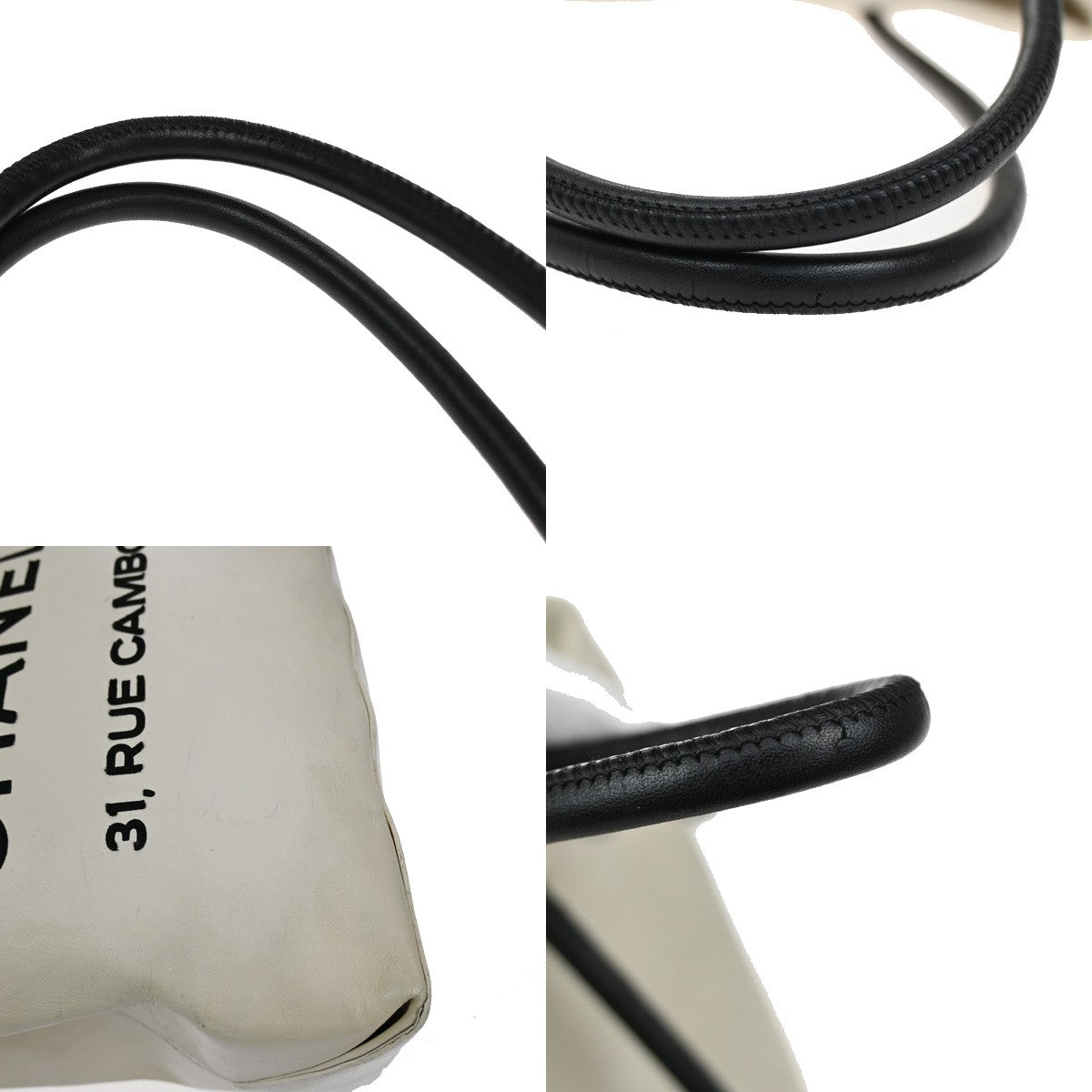 Chanel Essential 31 Rue Cambon Shopping Tote Leather, WHITE, LEATHER, Tote bag