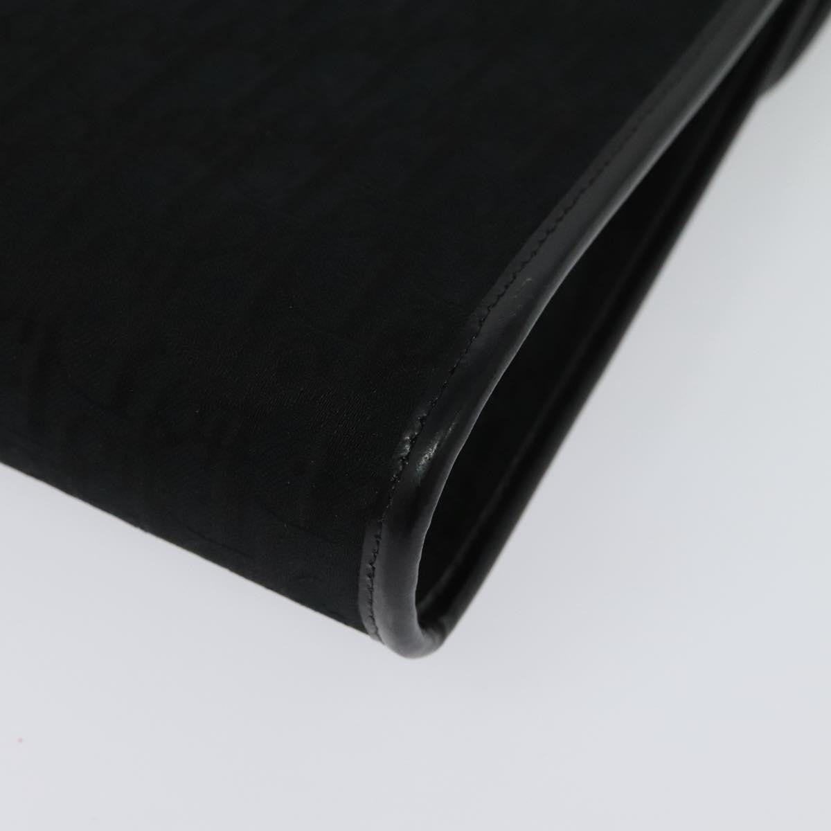 Christian Dior Vintage Trotter Flap Shoulder Bag Canvas, BLACK, CANVAS, Shoulder bag