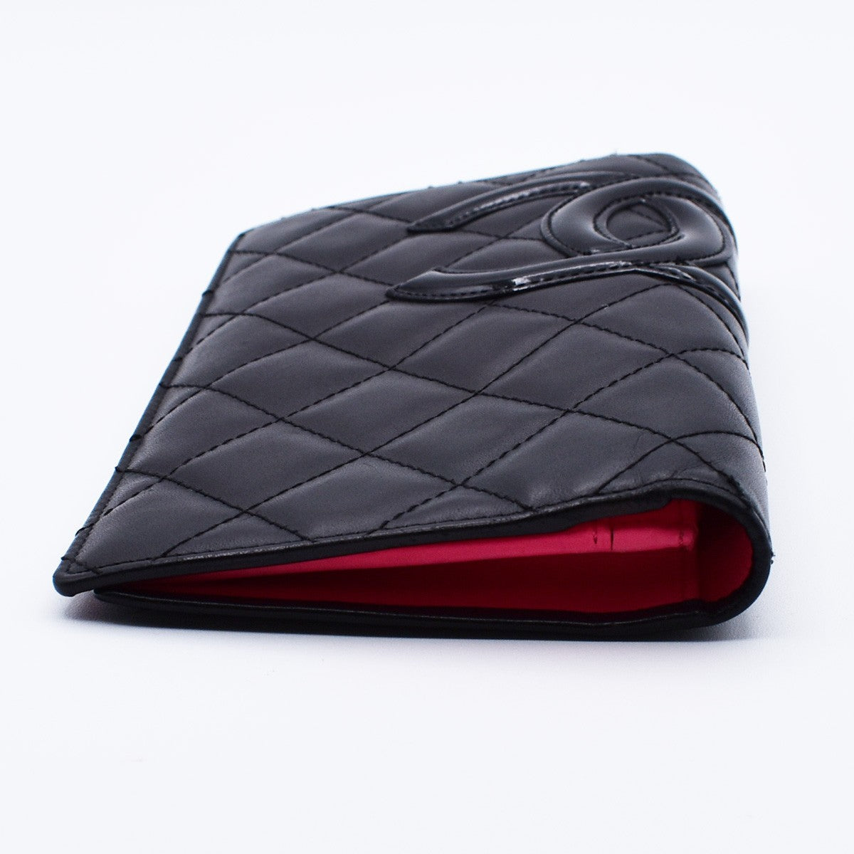 Chanel Cambon Bifold Wallet Quilted Lambskin, BLACK, LEATHER, Wallets