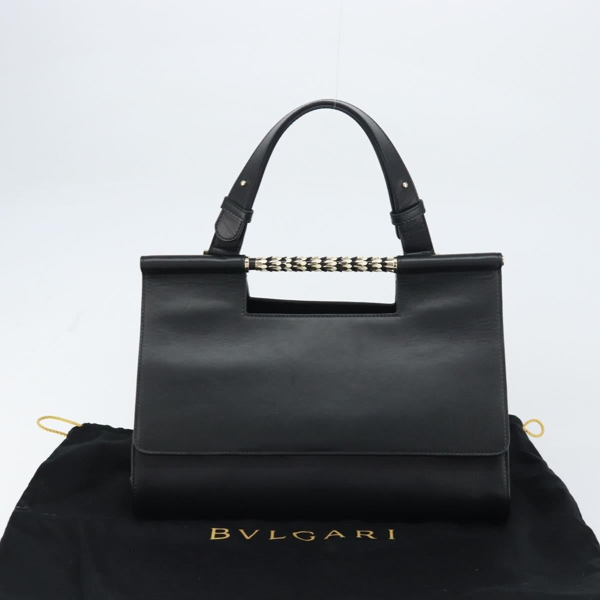 Bvlgari Serpenti Scaglie Day Bag Leather, BLACK, LEATHER, Handbag