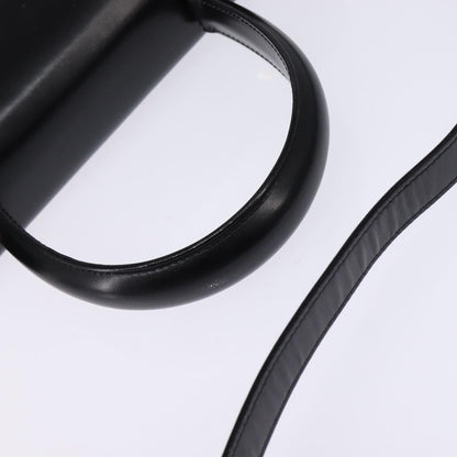 Salvatore Ferragamo Gancini Convertible Top Handle Bag Leather, BLACK, LEATHER, Handbag