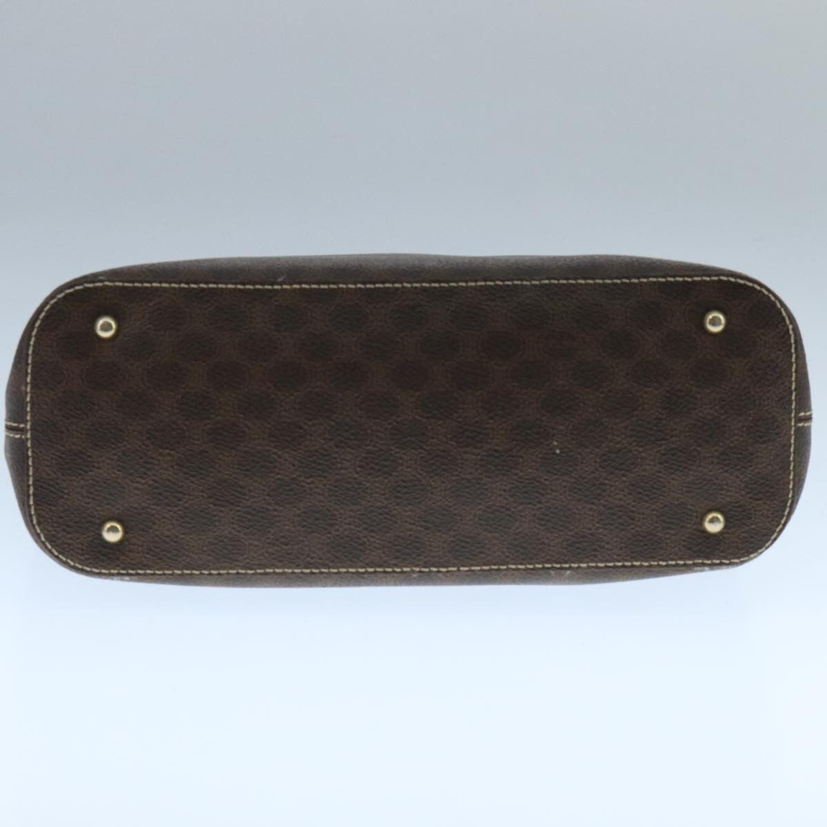 Celine Macadam Handbag Macadam with leather, BROWN, CANVAS, Handbag