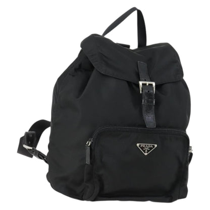 Prada Front Pocket Backpack Tessuto, BLACK, NYLON, Backpack