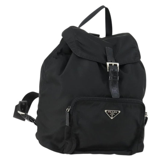 Prada Front Pocket Backpack Tessuto, BLACK, NYLON, Backpack