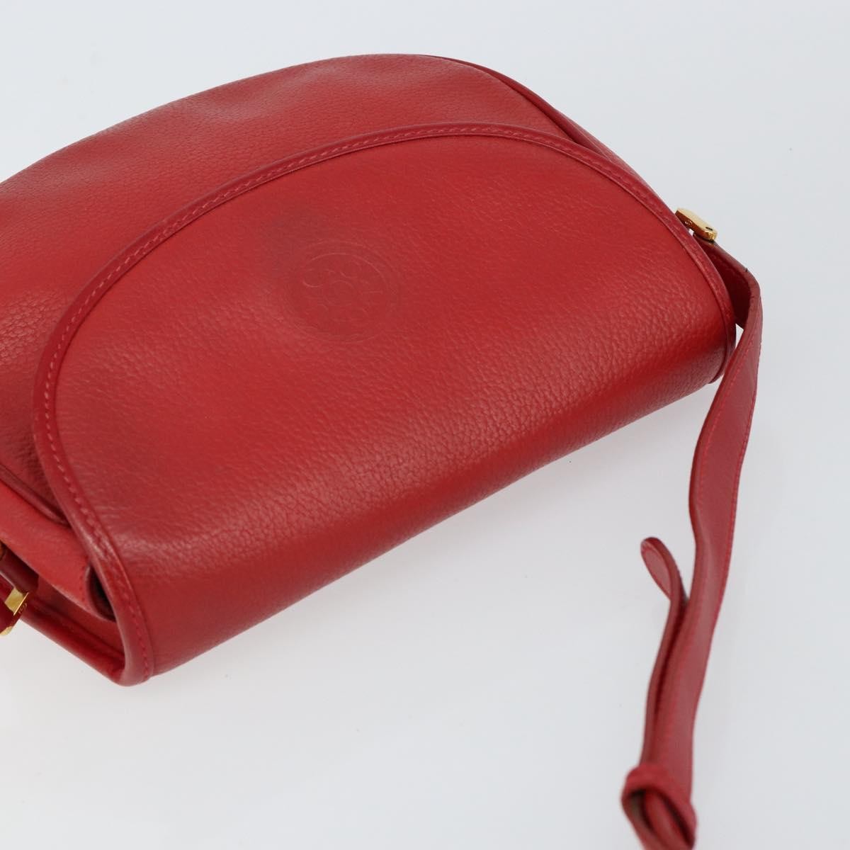 Gucci Vintage Flap Shoulder Bag Leather, RED, LEATHER, Shoulder bag