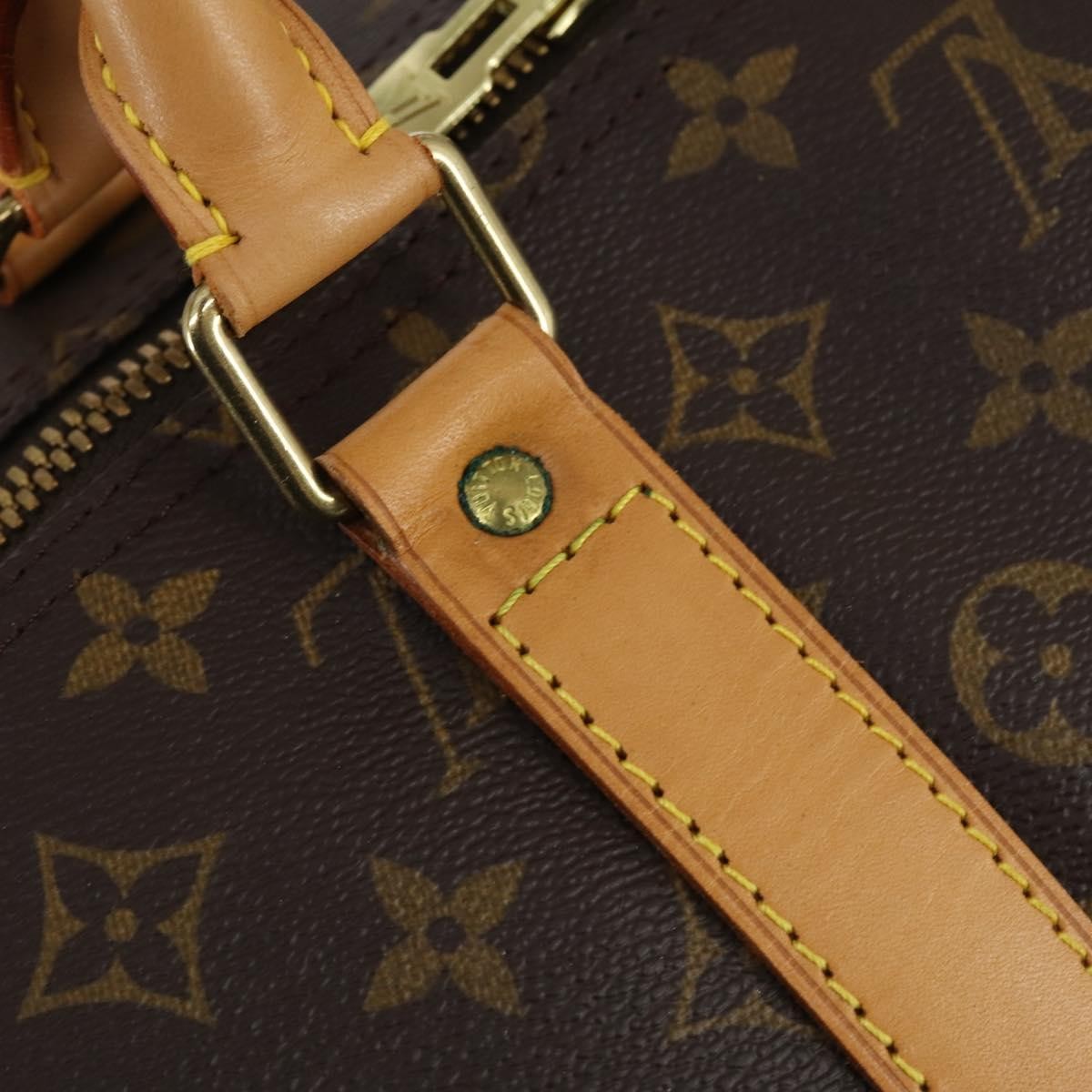 Louis Vuitton Keepall Bag Monogram Canvas, BROWN, CANVAS, Travel bag