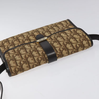 Christian Dior Vintage Trotter Crossbody Bag Diorissimo Coated Canvas, BROWN, CANVAS, Crossbody bag