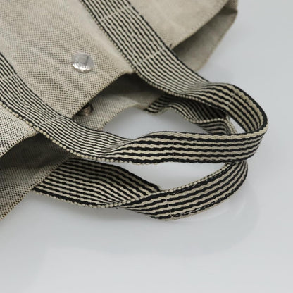Hermes Fourre Tout Tote Canvas, GRAY, CANVAS, Tote bag