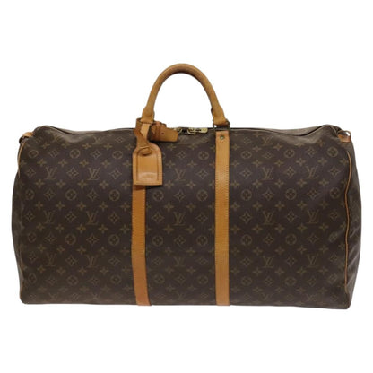 Louis Vuitton Keepall Bag Monogram Canvas, BROWN, CANVAS, Travel bag