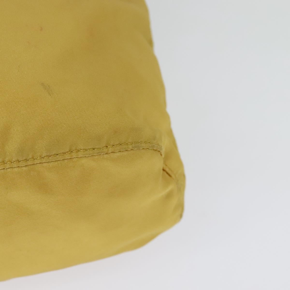 Prada Drawstring Wristlet Bucket Bag Tessuto, YELLOW, NYLON, Clutche & pouche