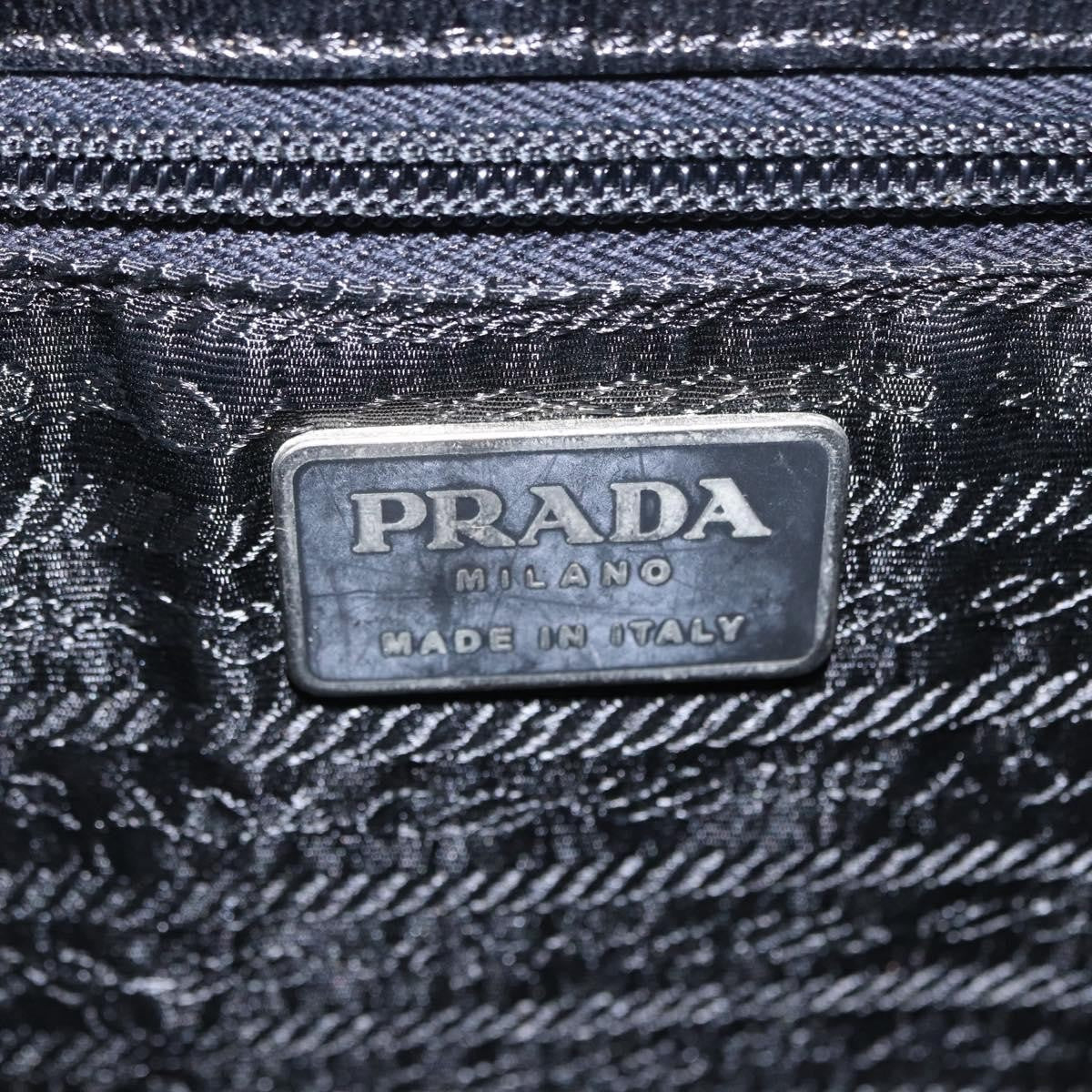 Prada Vintage Handbag Leather, BLACK, LEATHER, Handbag