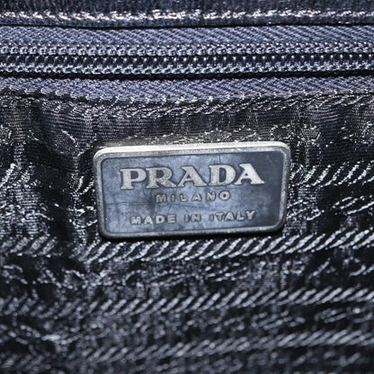 Prada Vintage Handbag Leather, BLACK, LEATHER, Handbag