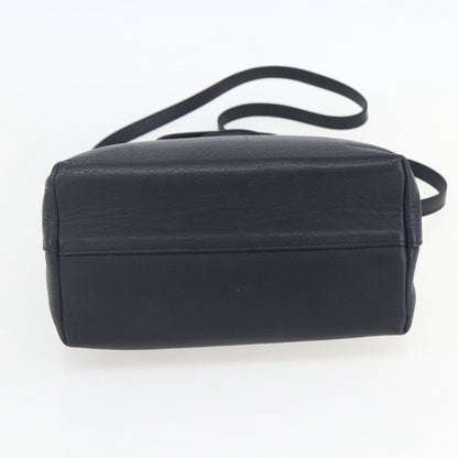 Christian Dior Vintage CD Handbag Leather, NAVY, LEATHER, Handbag