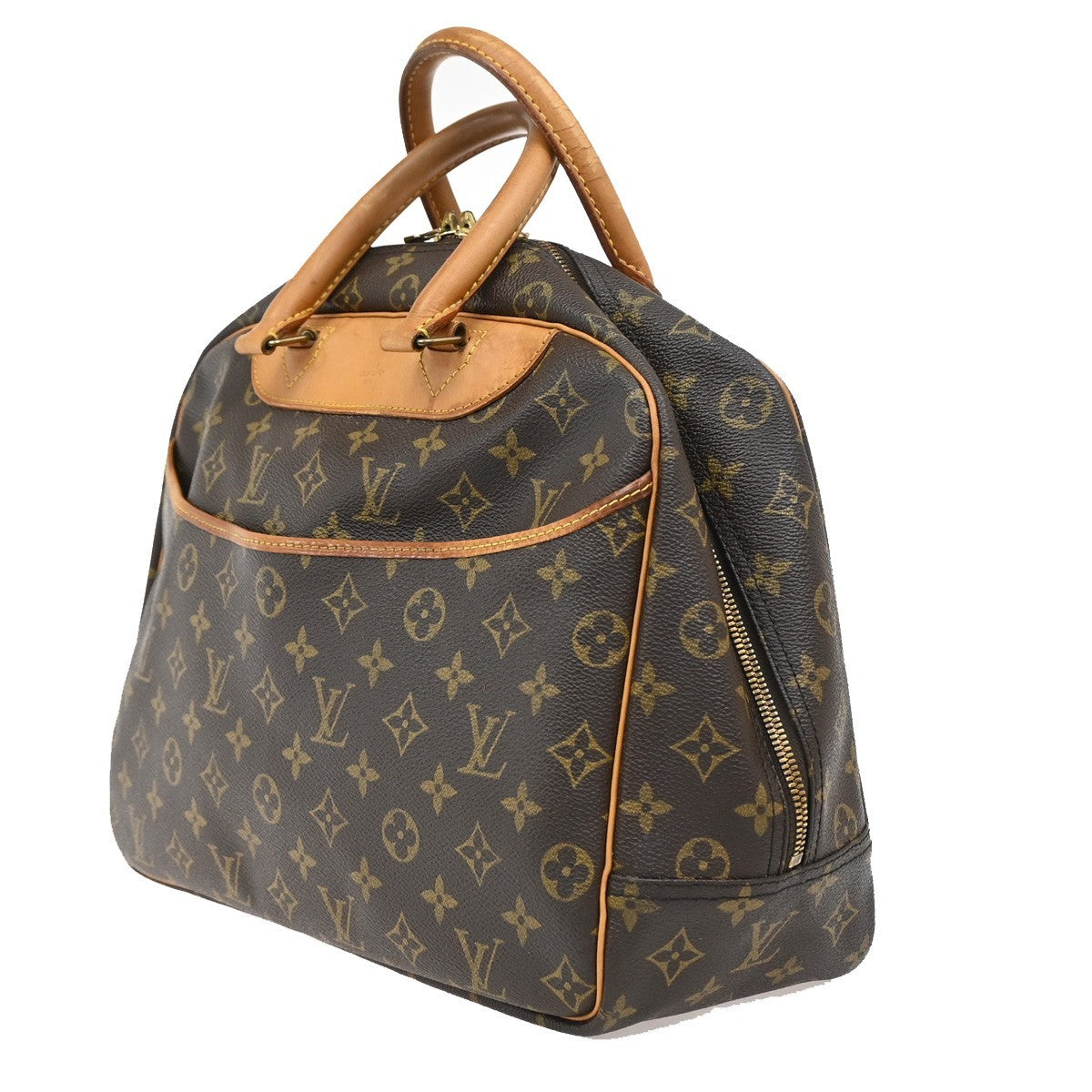 Louis Vuitton Deauville Handbag Monogram Canvas, BROWN, CANVAS, Handbag