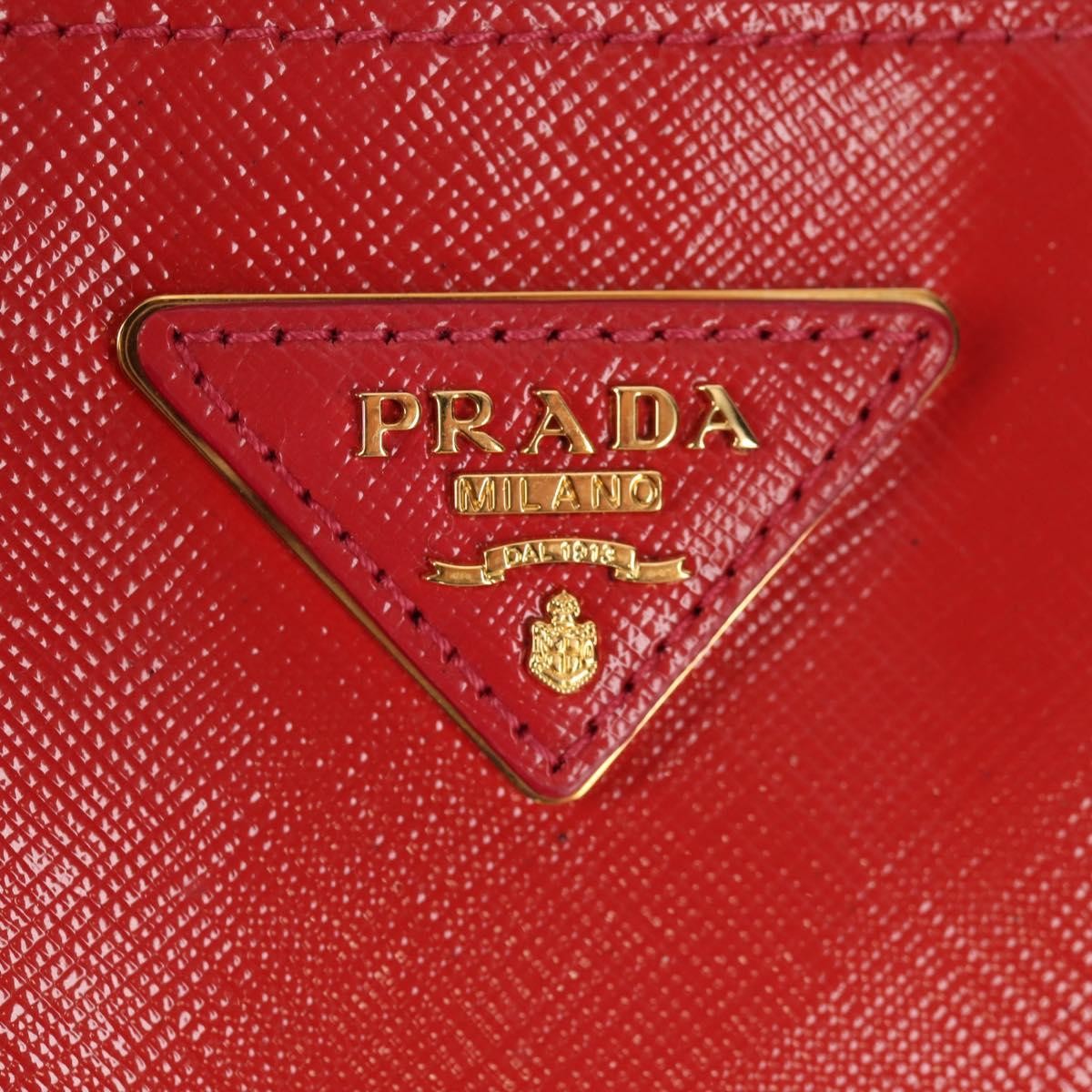 Prada Galleria Double Zip Tote Vernice Saffiano Leather, RED, LEATHER, Handbag