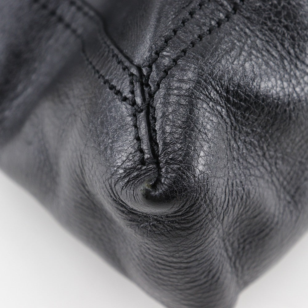 Fendi Maxi Baguette Chain Shoulder Bag Leather, BLACK, LEATHER, Tote bag