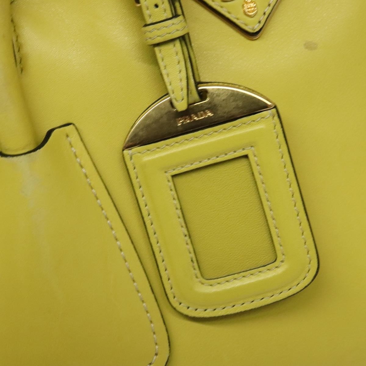 Prada Concept Double Zip Tote Calfskin, YELLOW, LEATHER, Tote bag