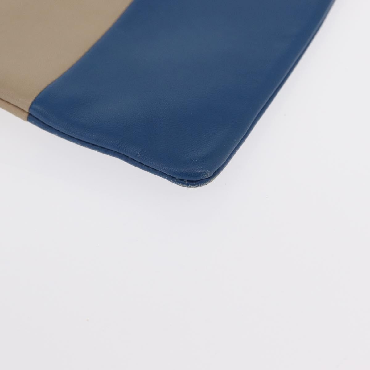 Celine Solo Pouch Leather, BEIGE, LEATHER, Clutche & pouche