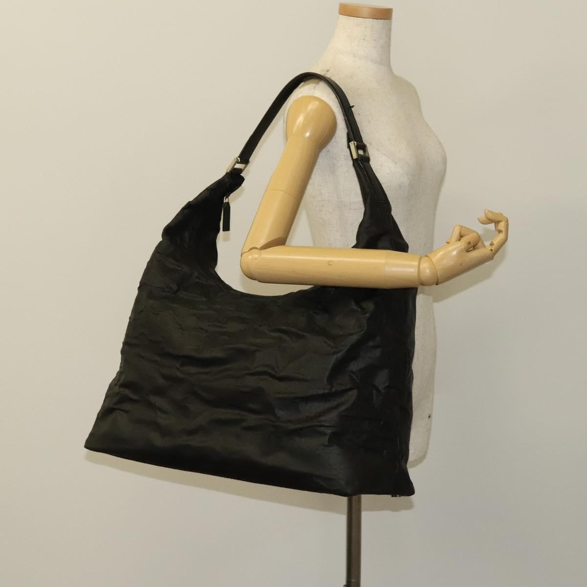 Gucci Zip Hobo Nylon, BLACK, NYLON, Shoulder bag