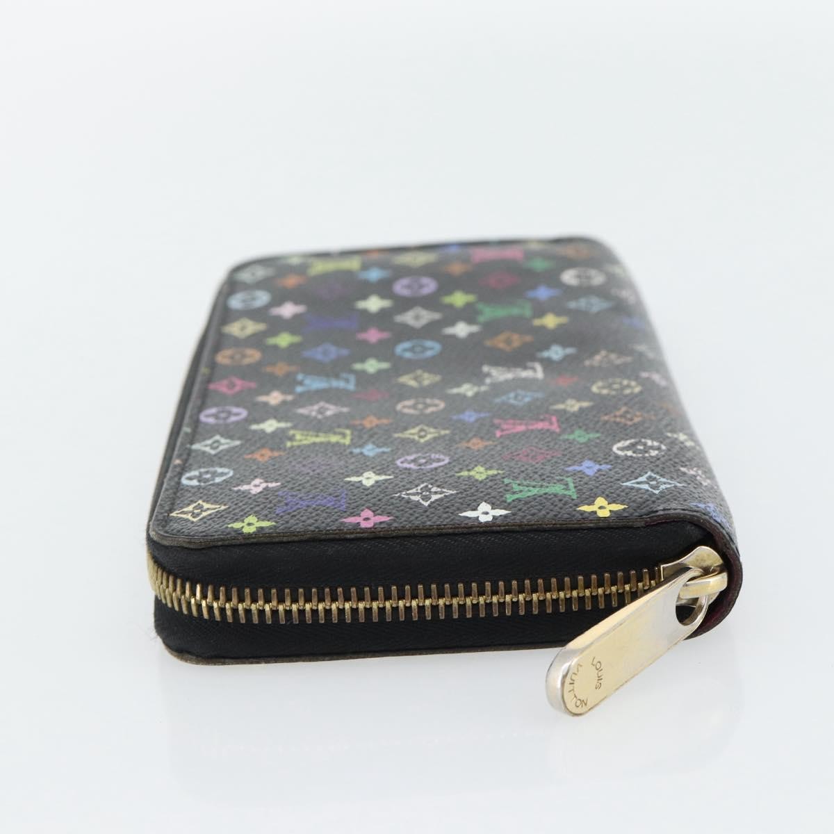 Louis Vuitton Aerogram Zippy Wallet Leather, Black, Canvas, Wallet