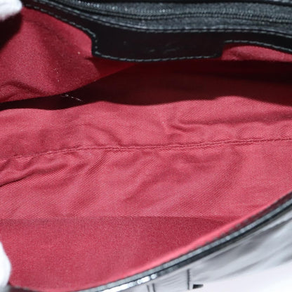 Bvlgari Chandra Flap Shoulder Bag Enamel, BLACK, PATENT_LEATHER, Shoulder bag