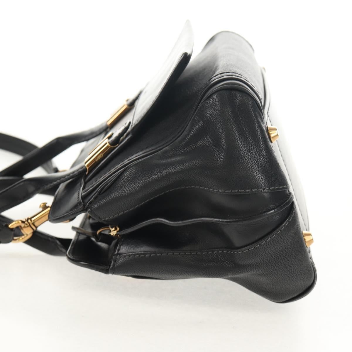 Chloe Alice Satchel Leather, BLACK, LEATHER, Handbag