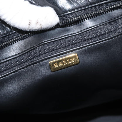Bally Vintage Tote Bag Quilted Leather, BLACK, LEATHER, Tote bag