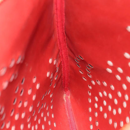 Chanel Triple CC Chain Shoulder Bag Caviar Leather, RED, LEATHER, Shoulder bag