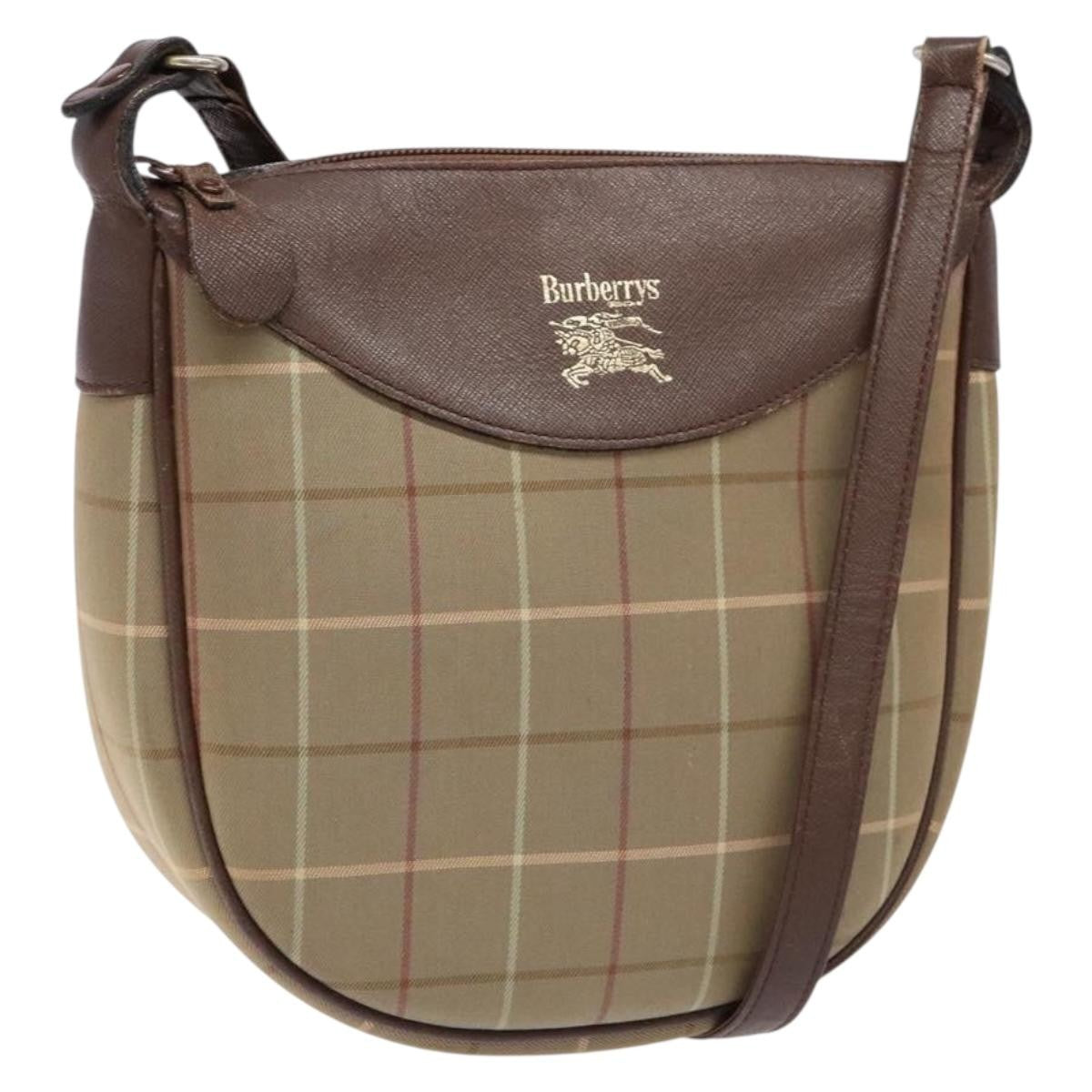 Burberry Nova check Shoulder bag Canvas, BEIGE, CANVAS, Shoulder bag