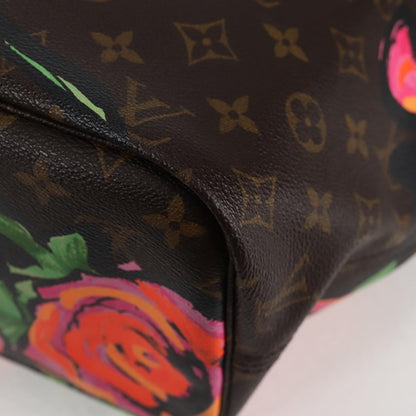 Louis Vuitton Neverfull Tote Limited Edition Monogram Roses, BROWN, CANVAS, Tote bag