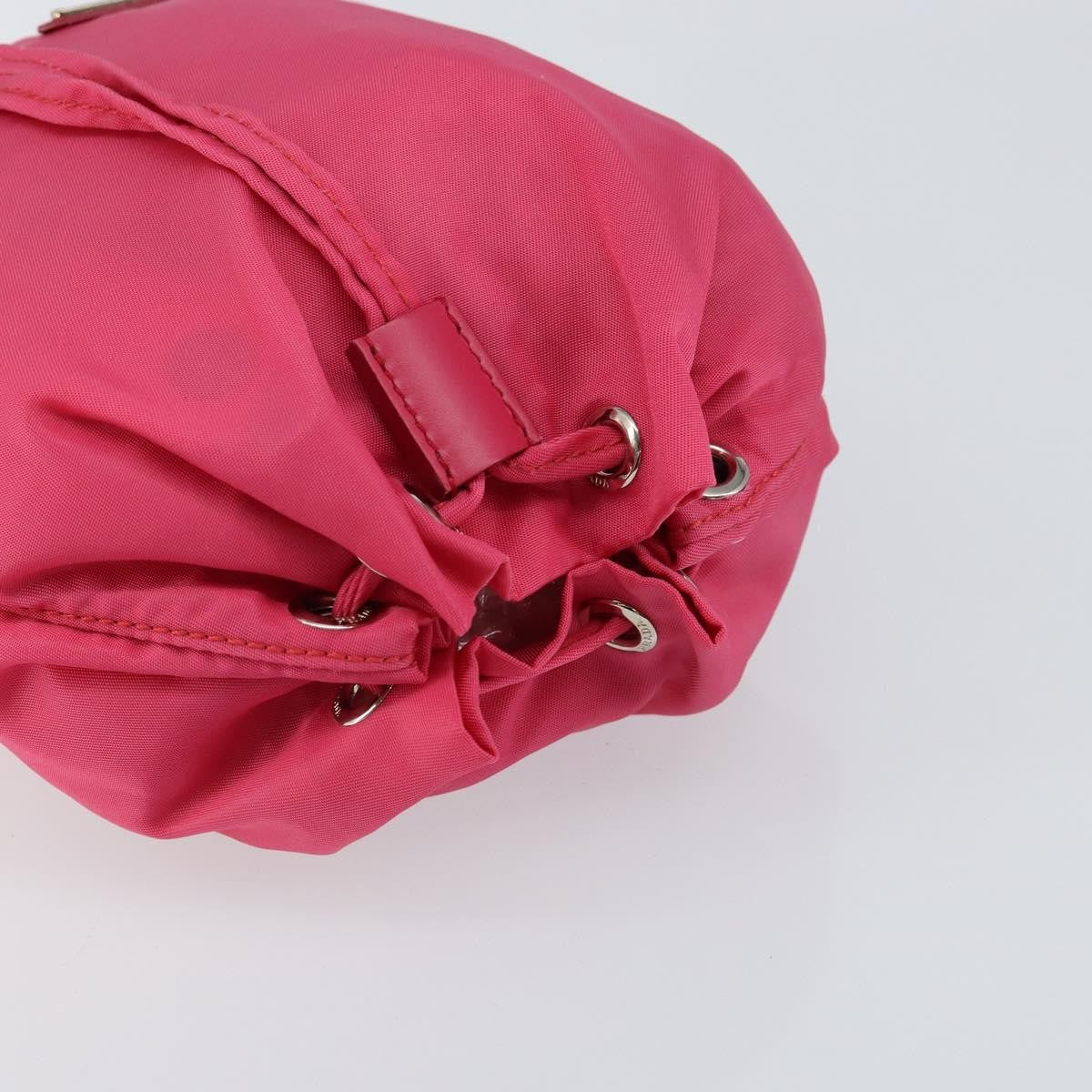 Prada Drawstring Wristlet Bucket Bag Tessuto, PINK, NYLON, Clutche & pouche