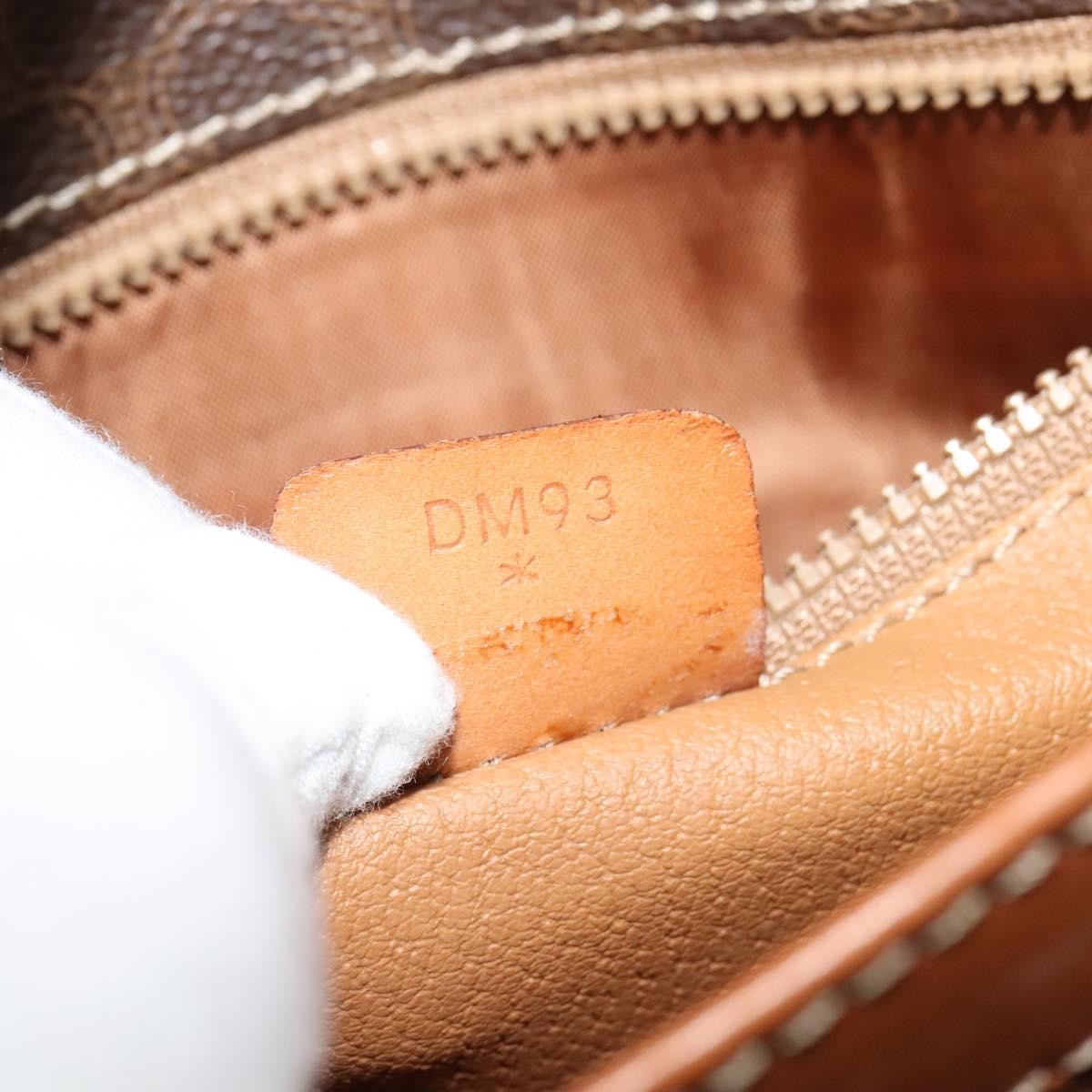 Celine Vintage Macadam Shoulder Bag Canvas and Leather, BROWN, CANVAS, Shoulder bag