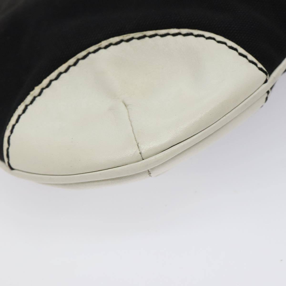 Chanel Vintage Olsen CC Chain Shoulder Bag Canvas and Leather, BLACK, CANVAS, Shoulder bag