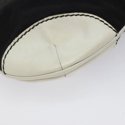 Chanel Vintage Olsen CC Chain Shoulder Bag Canvas and Leather, BLACK, CANVAS, Shoulder bag