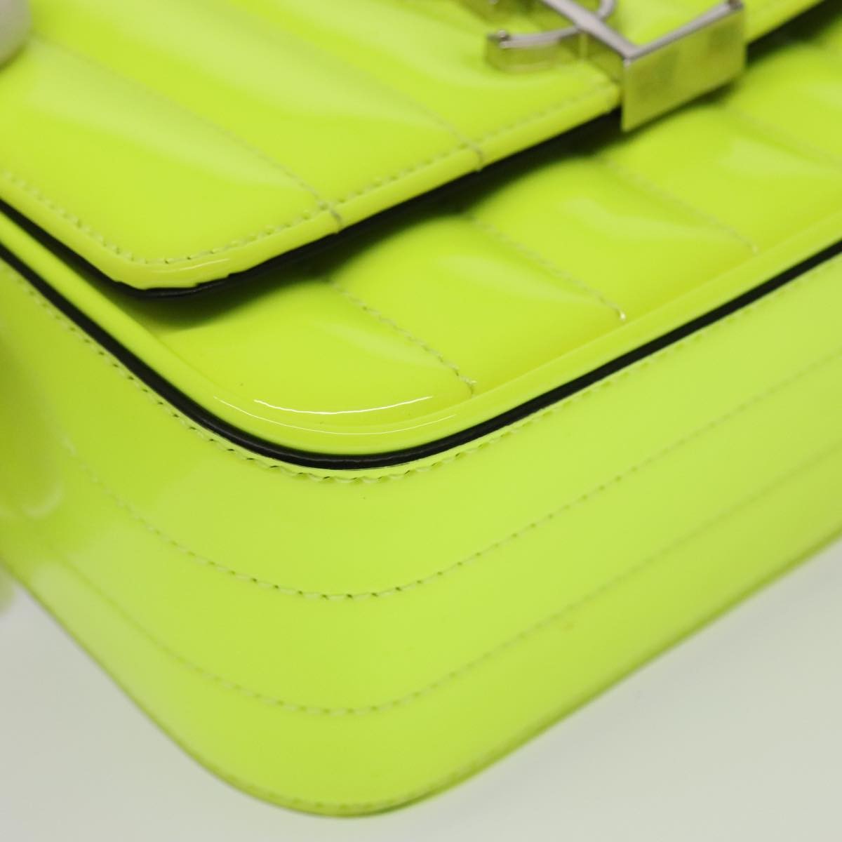 Saint Laurent Vicky Crossbody Bag Vertical Quilted Patent, YELLOW, PATENT_LEATHER, Crossbody bag