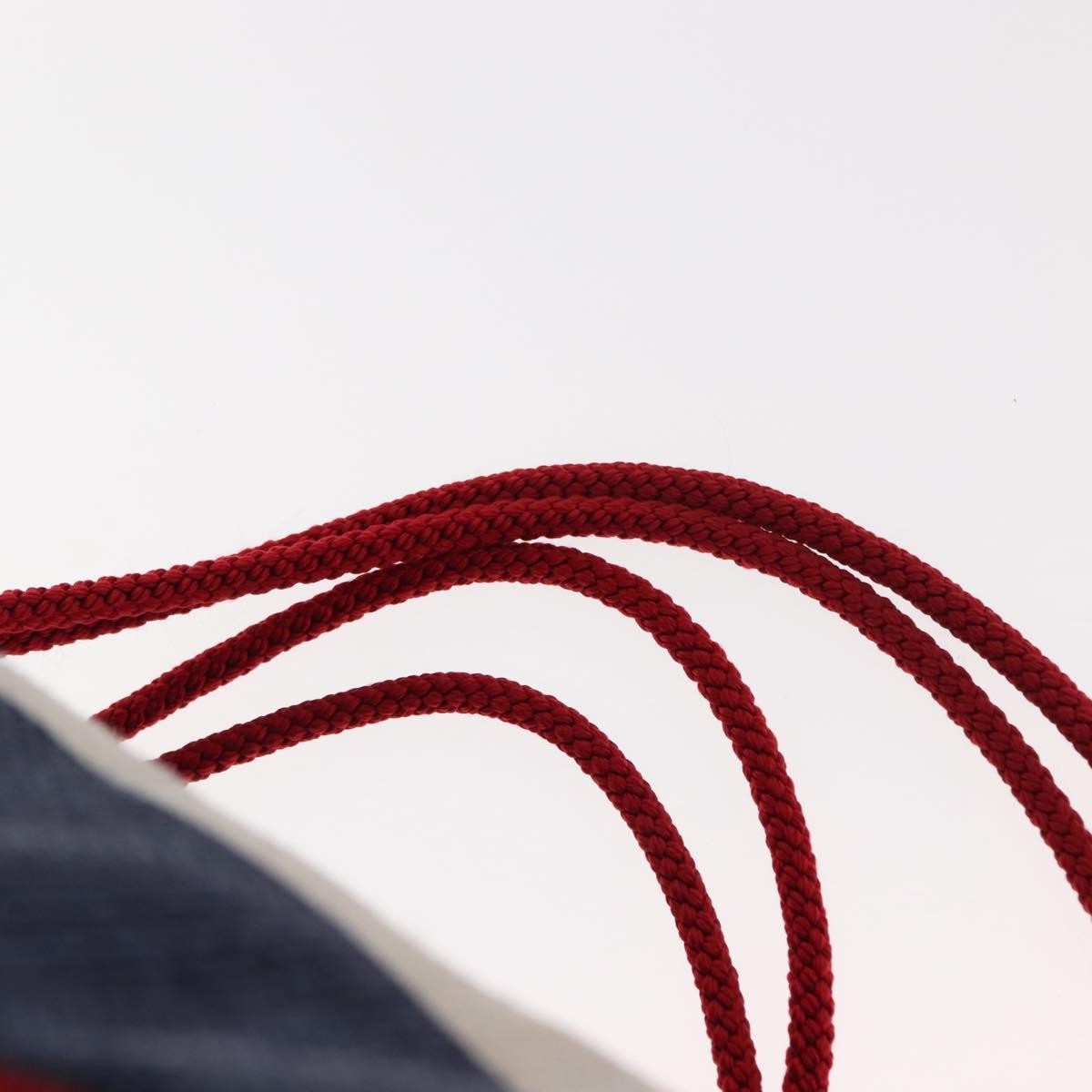 Gucci Logo Drawstring Backpack Striped Canvas, BLUE, CANVAS, Backpack