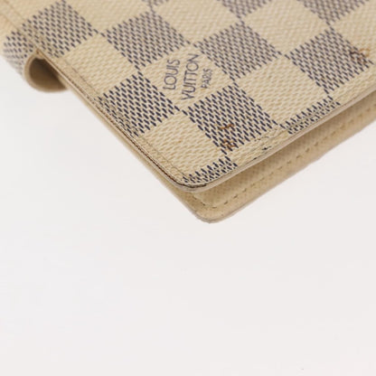 Louis Vuitton Agenda Cover Damier Azur, BEIGE, CANVAS, Toiletry Case