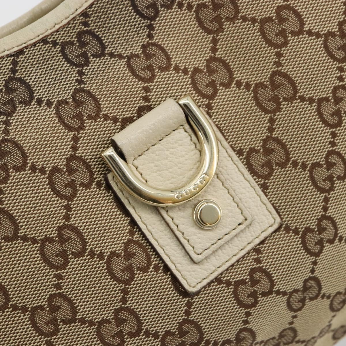 Gucci Abbey Shoulder Bag GG Canvas, Beige, Canvas, Shoulder Bag