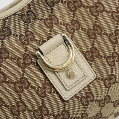 Gucci Abbey Shoulder Bag GG Canvas, Beige, Canvas, Shoulder Bag