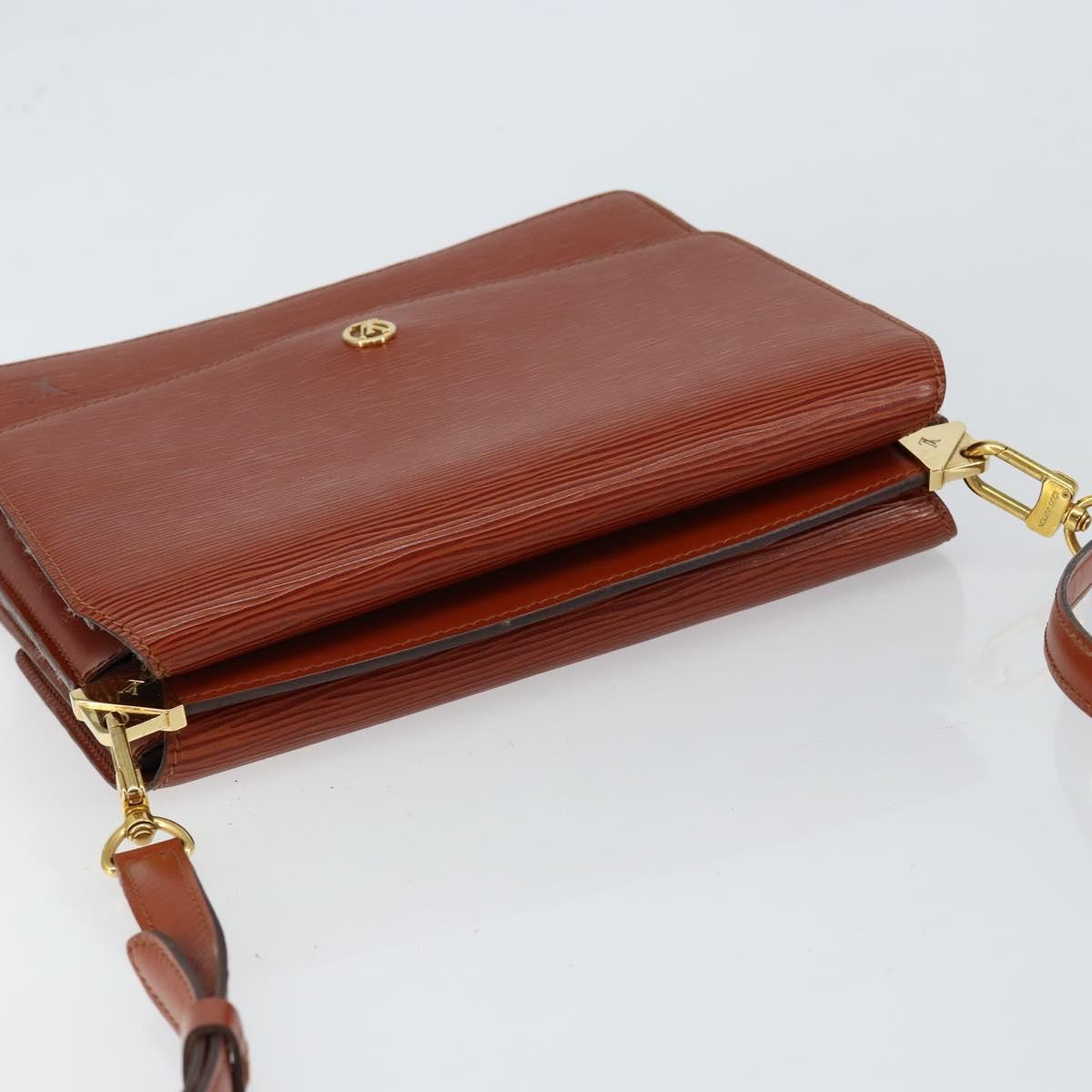 Louis Vuitton Grenelle Shoulder Bag Epi Leather, BROWN, LEATHER, Shoulder bag