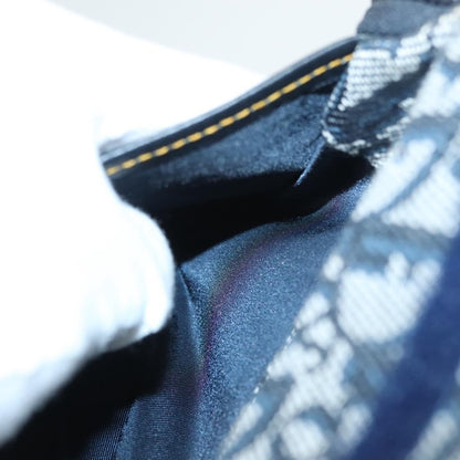 Christian Dior Saddle Zip Pouch Diorissimo Canvas, NAVY, CANVAS, Clutche & pouche