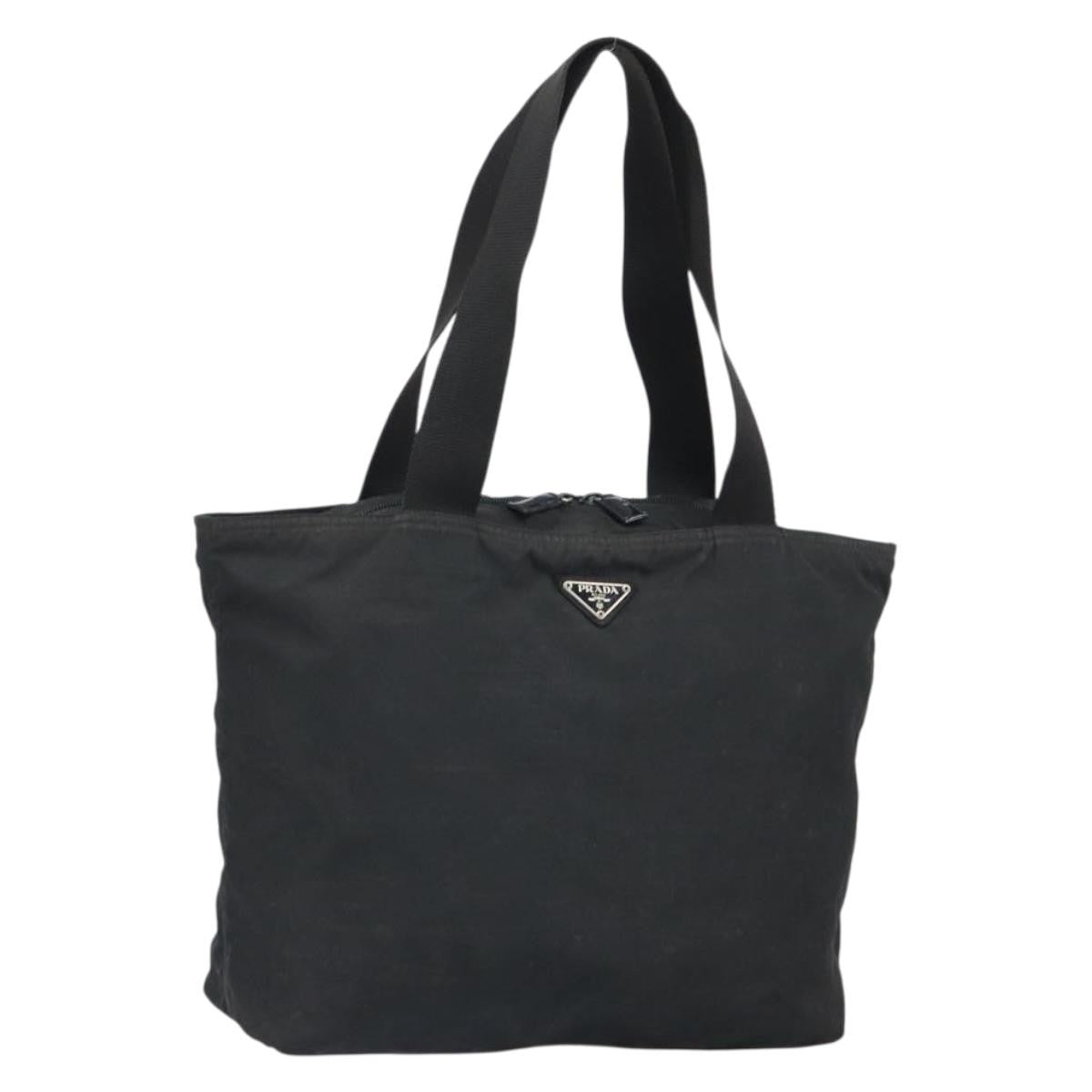 Prada Vintage Zip Tote Tessuto, BLACK, NYLON, Tote bag