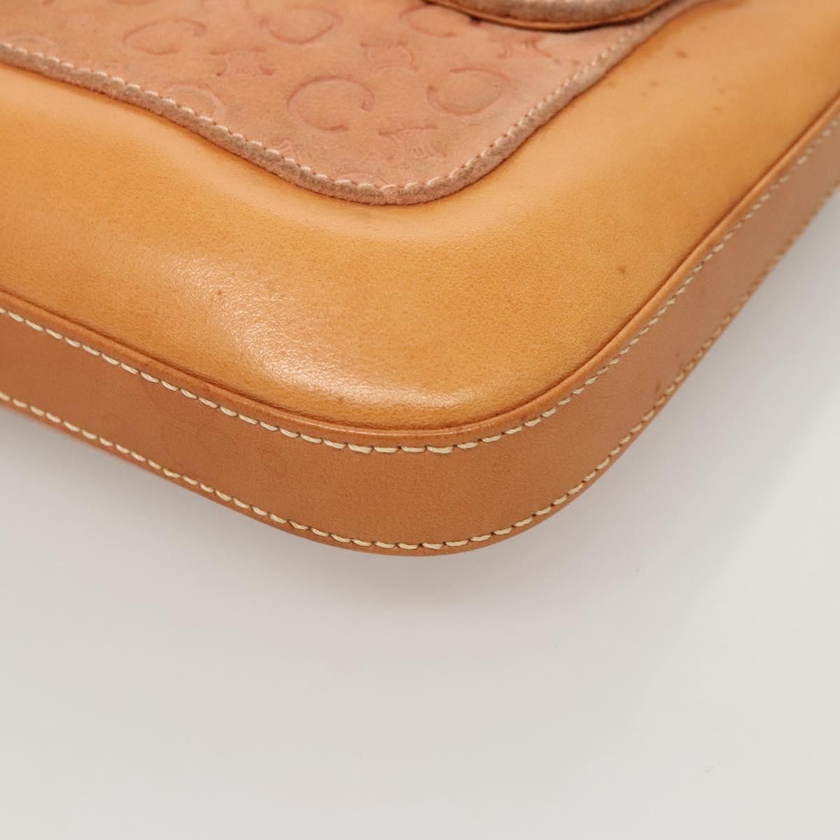 Celine Vintage Macadam Shoulder Bag Canvas and Leather, PINK, CANVAS, Shoulder bag