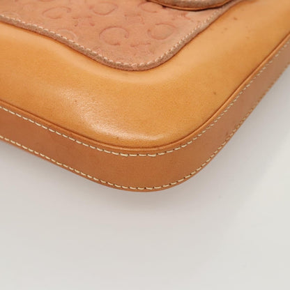 Celine Vintage Macadam Shoulder Bag Canvas and Leather, PINK, CANVAS, Shoulder bag