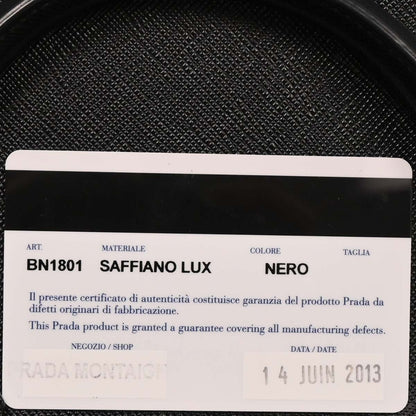 Prada Galleria Double Zip Tote Saffiano Leather, BLACK, LEATHER, Tote bag