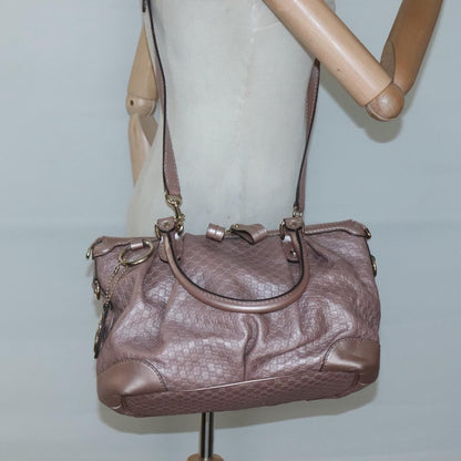 Gucci Sukey Top Handle Satchel Microguccissima Leather, PINK, LEATHER, Tote bag