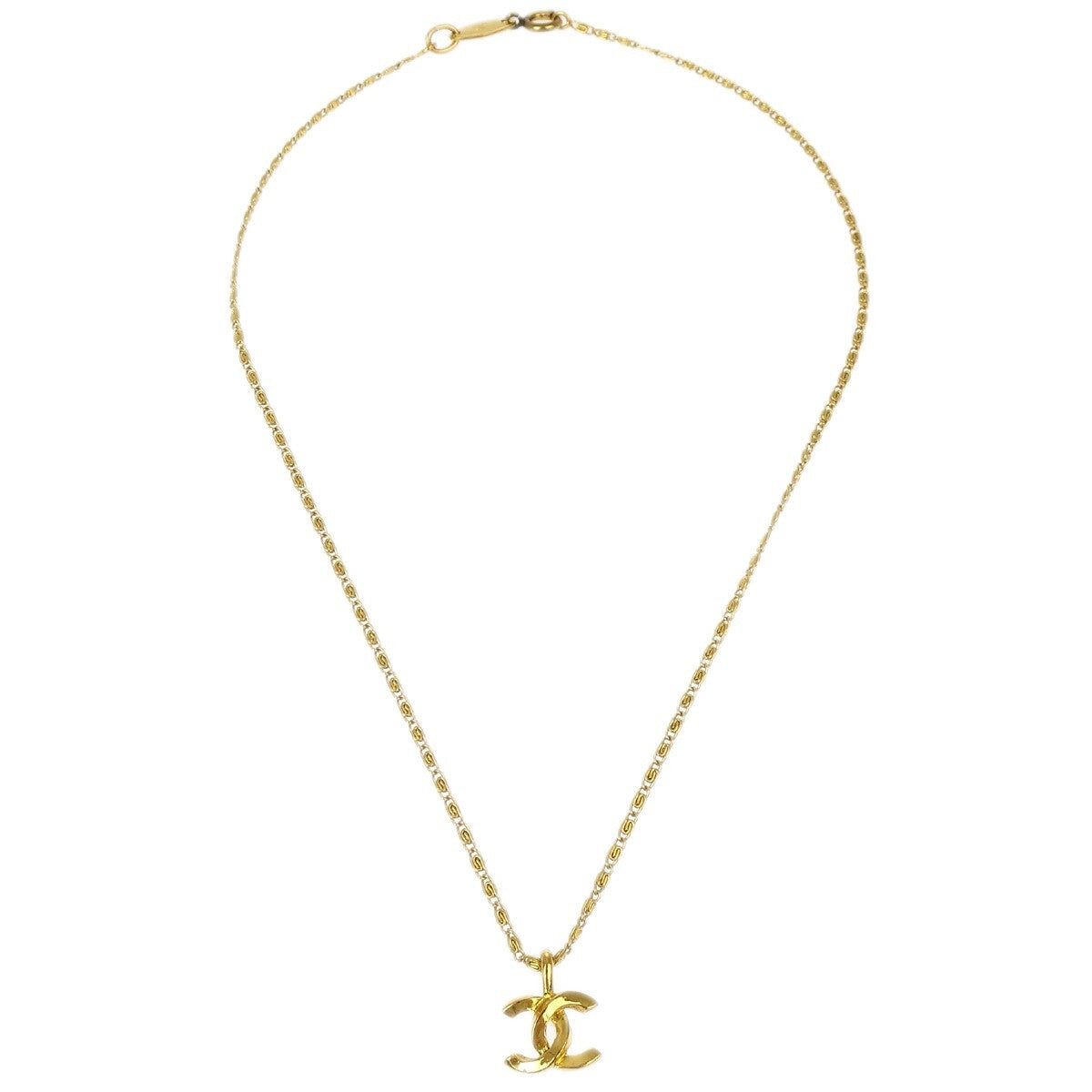 Chanel CC Pendant Necklace Metal, GOLD, GOLD_PLATED, Necklace