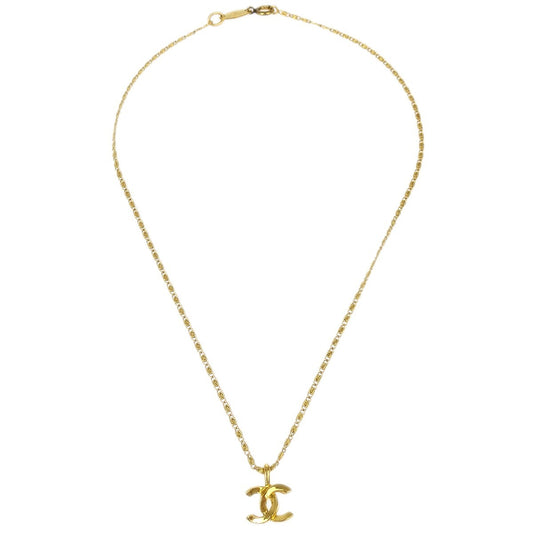 Chanel CC Pendant Necklace Metal, GOLD, GOLD_PLATED, Necklace