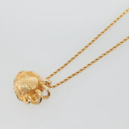 Christian Dior Logo Flower Necklace Metal, GOLD, METAL, Necklace